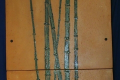Terracotta bucchero e bambu smalto cm. 100x52