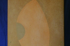 Terracotta decoro ingobbio ovali cm. 183x52